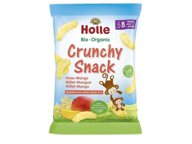 HOLLE Bio-Crunchy Snack Millet-Mangue, 25 g