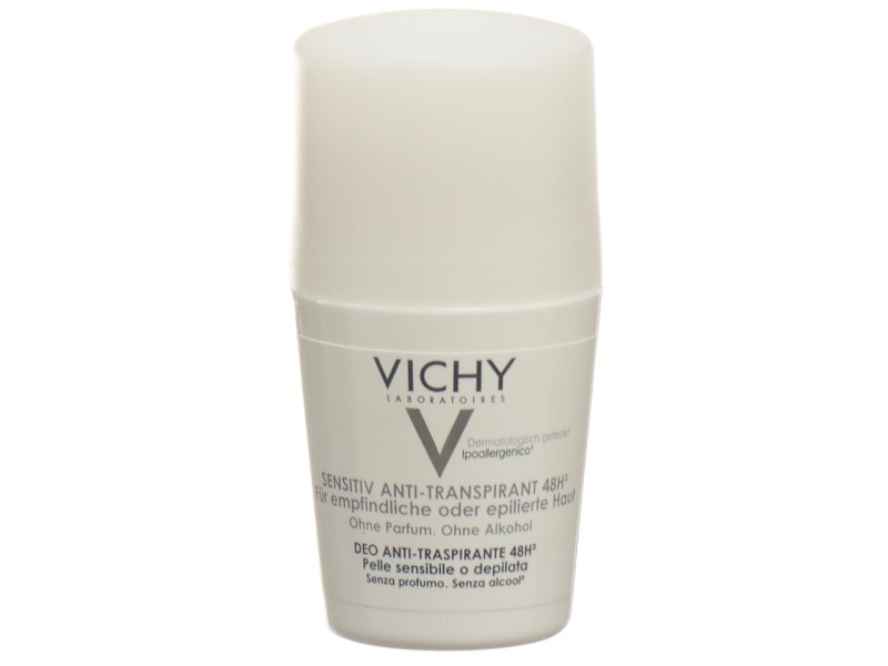 VICHY déodorant peaux sensibles anti-transpirant 48h roll-on 50 ml
