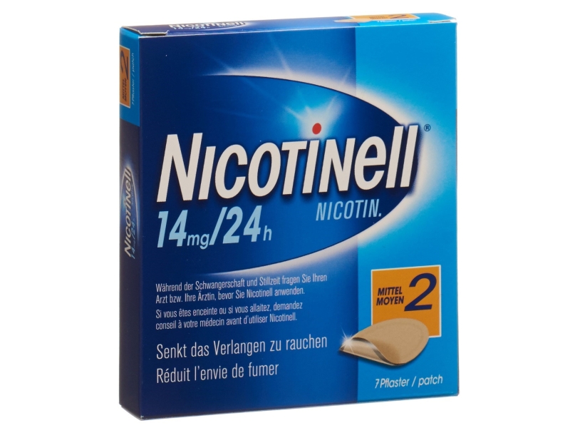 NICOTINELL 2 Moyen patch mat 14 mg/24h 7 pièces